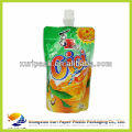 fruit liquid plastic standing bags with spout